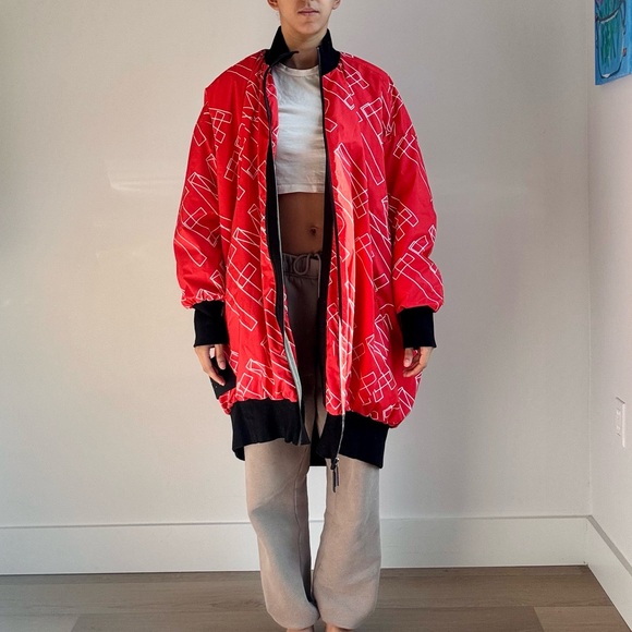Templa Oversized Logo Padded Printed Parka Sz Small